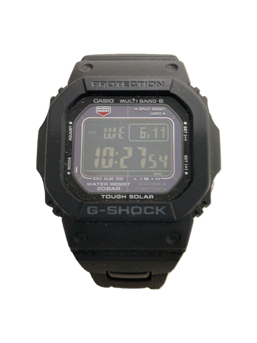 【中古】CASIO◆ソーラーウオッチ_G-SHOCK/デジタル/--/BLK/BLK【服飾雑貨他】