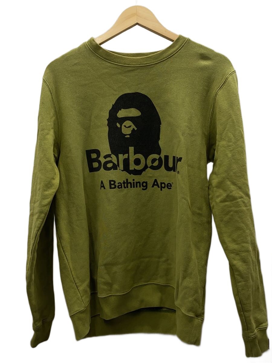 【中古】A BATHING APE◆流汗/L/綿織物/緑であること/無地/MOL0323/バブアー/エイプ【メンズウェア】