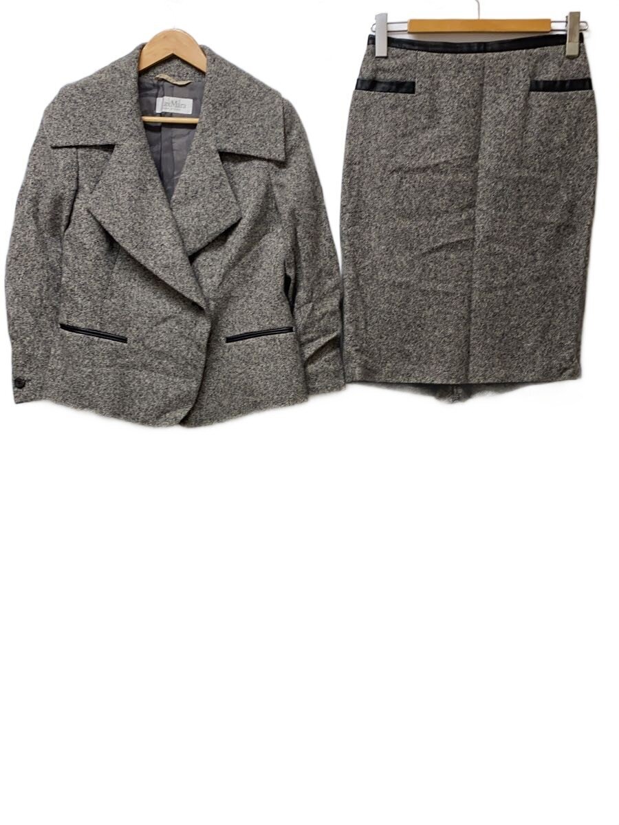 【中古】MAX MARA◆セットアップ/--/羊毛/GRY/10161503/毛羽立ち、スレ有//【レディース御召しもの】