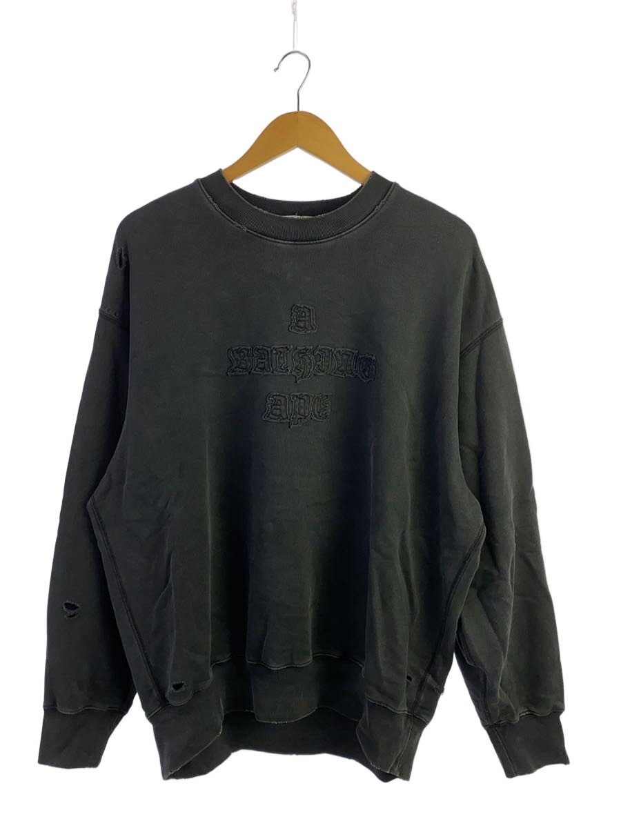 【中古】A BATHING APE◆汗水/ストリートゴシックロゴ/不都合産業/L/GRY/apes together strong【メンズウェア】