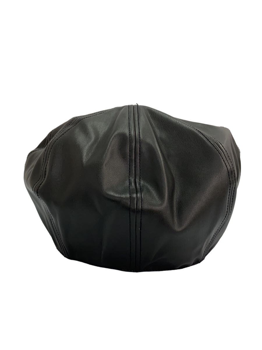 【中古】JULIUS◆23SS/シンセティックレザーベレー/ベレー帽/FREE/なめし革/ブラッ/無地/メンズ/807ACU2/? NULL ?//【服飾雑貨他】