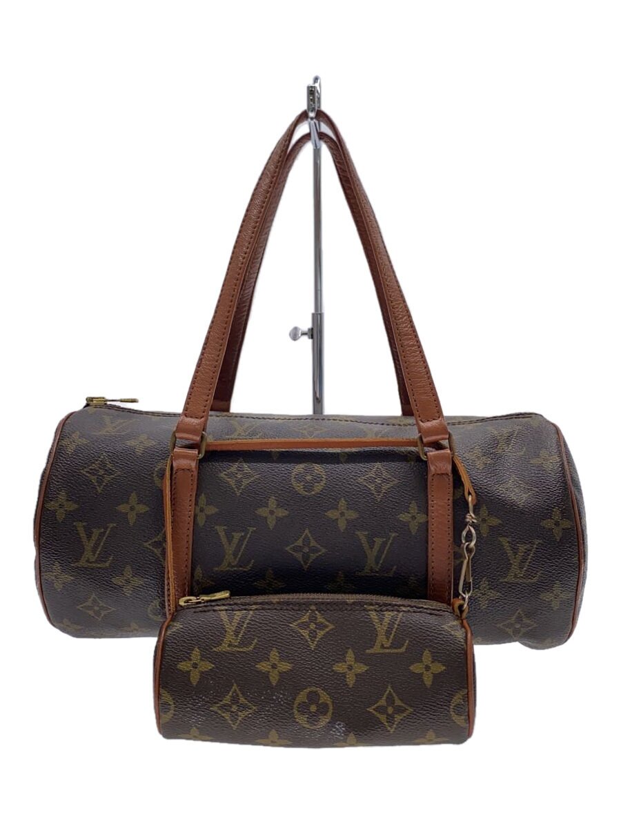 【中古】LOUIS VUITTON◆1)パピヨン30_モノグラム・帆布_BRW/PVC/BRW/モノグラム【御徒面子】