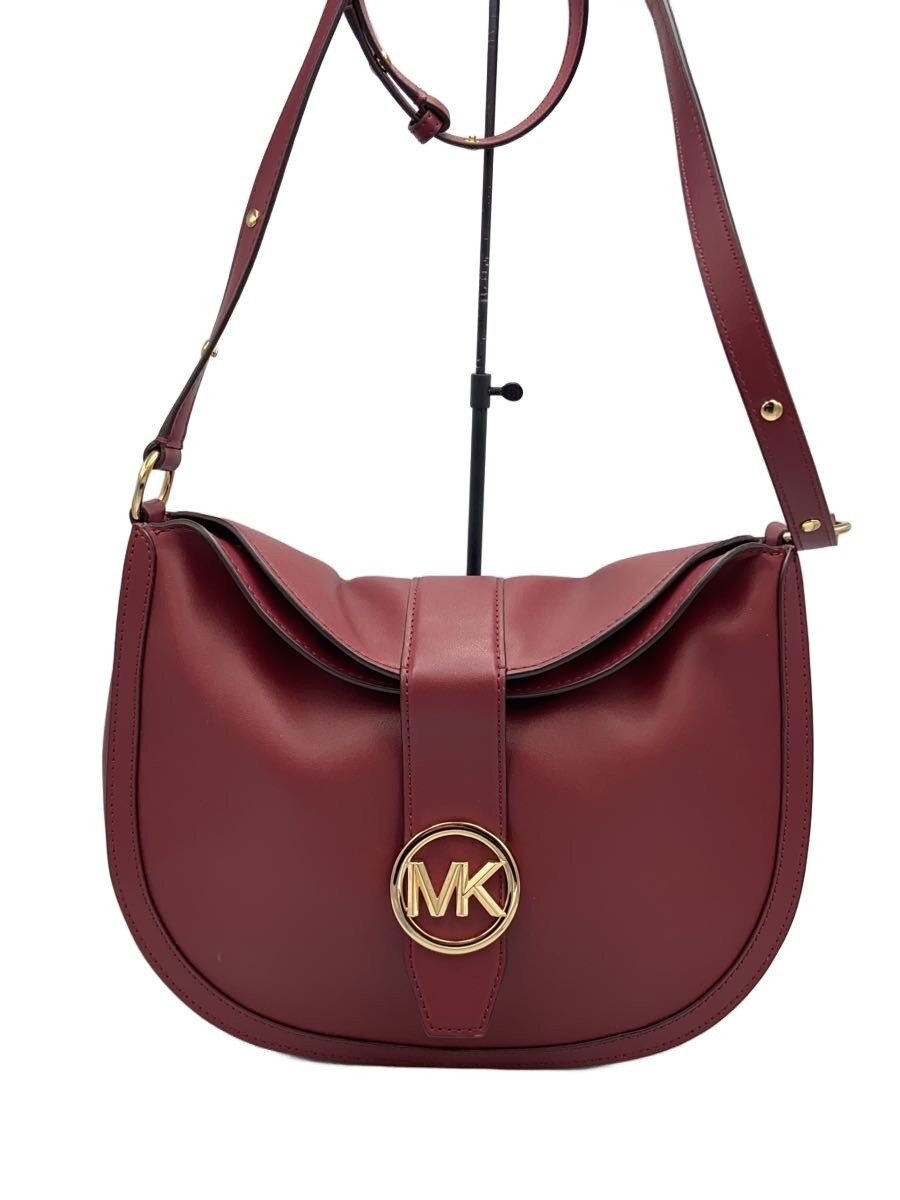 【中古】MICHAEL KORS◆ショルダーバッグ/なめし革/BRD/無地/35H3G5GH9V//【御徒面子】