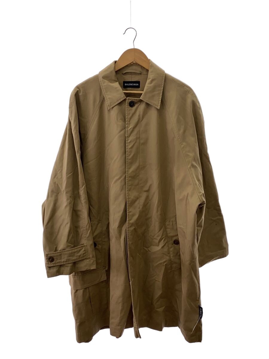 【中古】BALENCIAGA◆ステンカラー厚地の外套/44/綿織物/BEG/533901 TBP05//【メンズウェア】