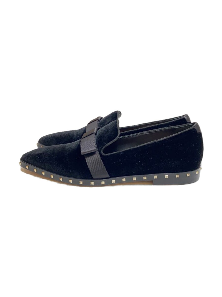 【中古】VALENTINO GARAVANI◆スタッズリボンフラットシューズ/35/BLK/NW2S0B07VEW【シューズ】