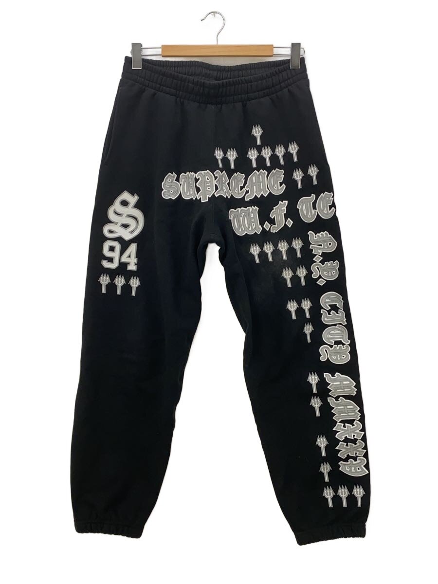 【中古】Supreme◆下つ方/S/綿織物/BLK/25FW/League Champs Sweatpan/汚れた状態有【メンズウェア】