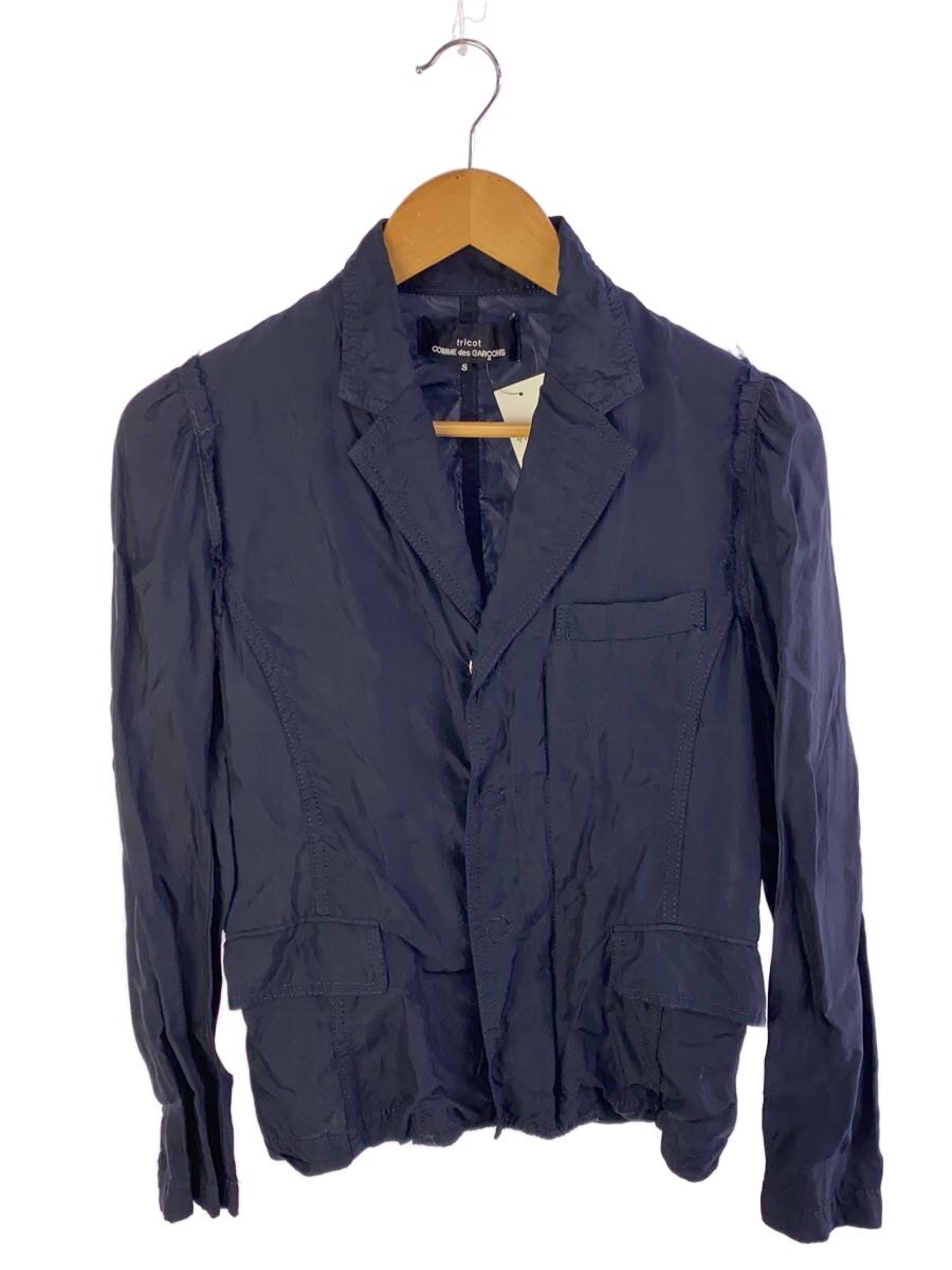 【中古】tricot COMME des GARCONS◆フロントスナップジャケット/S/NVY/無地/TN-J010//【レディース御召しもの】