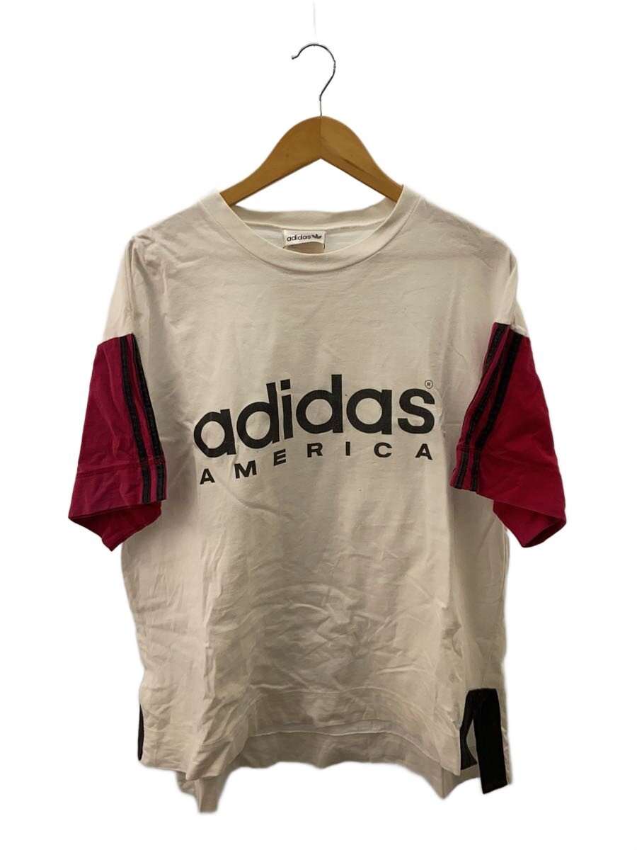 【中古】adidas◆プルオーバー/M/綿織物/WHT【メンズウェア】