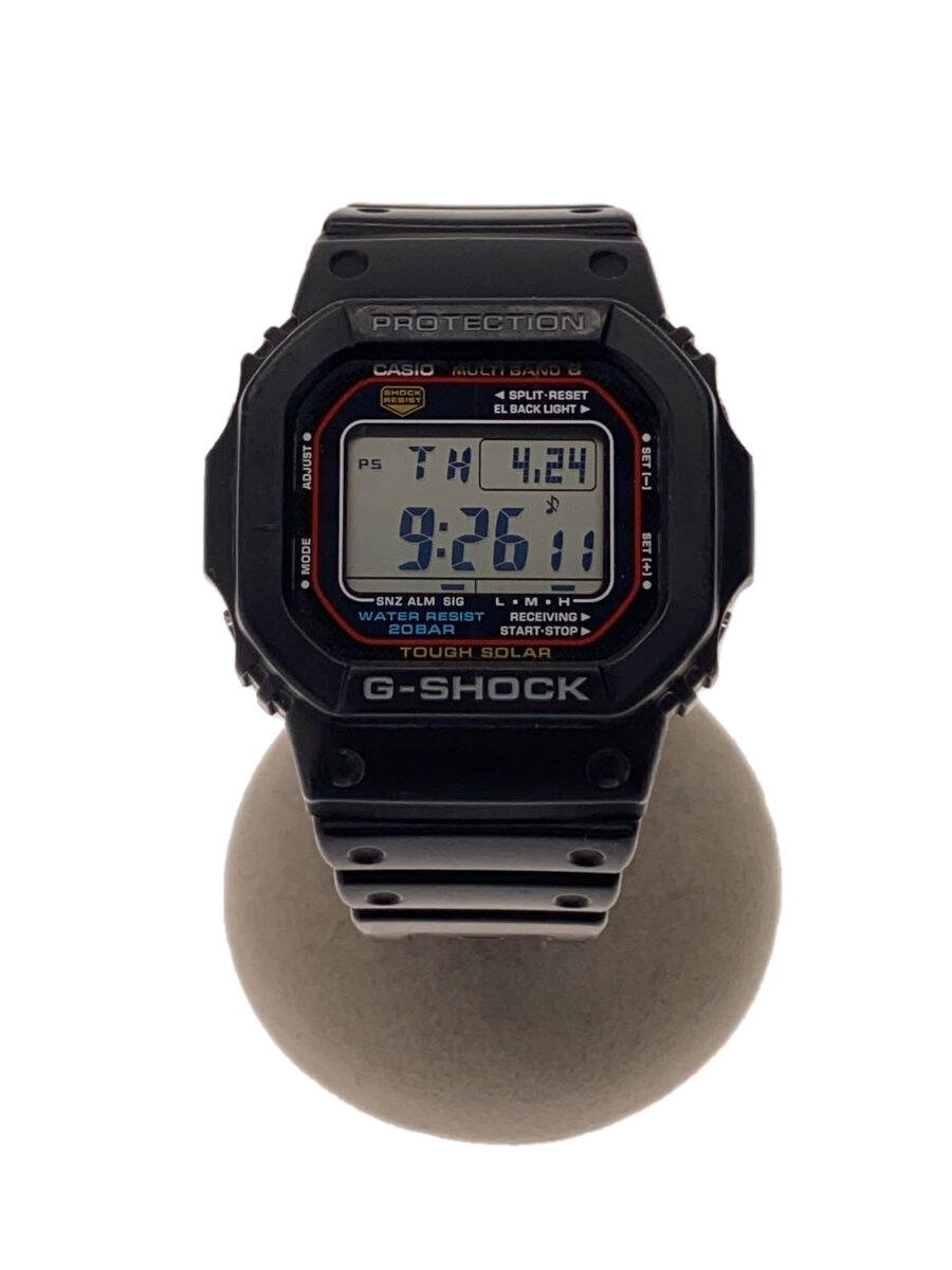 【中古】CASIO◆ソーラーウオッチ・G-SHOCK/デジタル/BLK【服飾雑貨他】