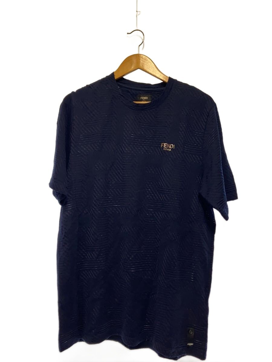 【中古】FENDI◆FFロゴタイプ/プルオーバー/M/綿織物/NVY/FY1217//【メンズウェア】