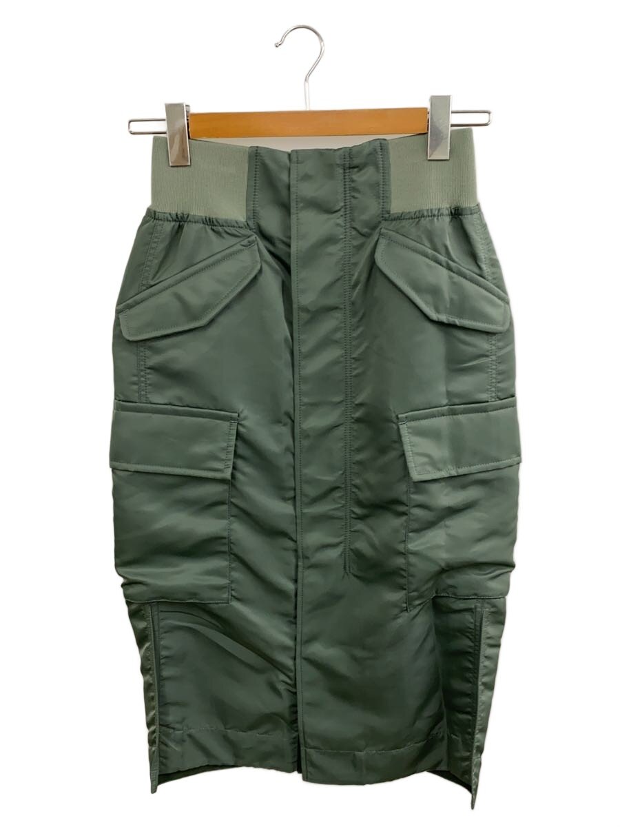 【中古】sacai◆ロングスコート/1/ナイロン/KHK/無地/24-07519【レディース御召しもの】
