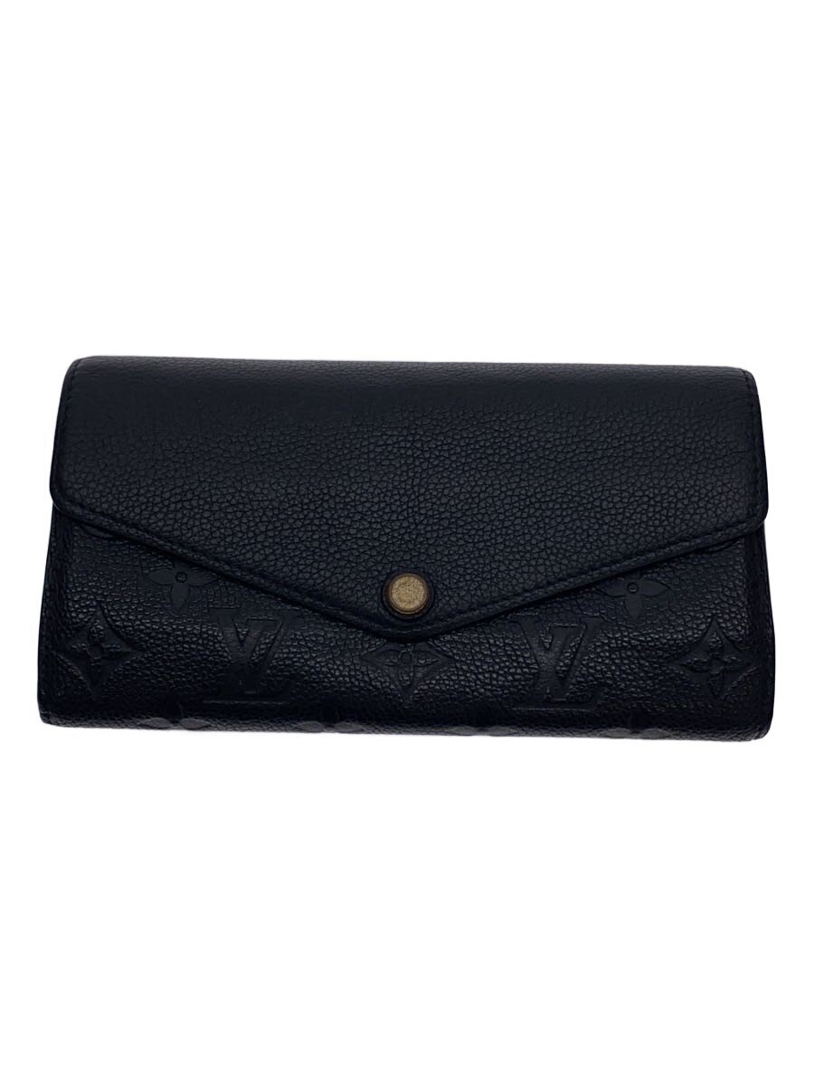 【中古】LOUIS VUITTON◆ポルト・フォイユ・サラ_モノグラム・アン工業プラント/なめし革/BLK/レディース【服飾雑貨他】