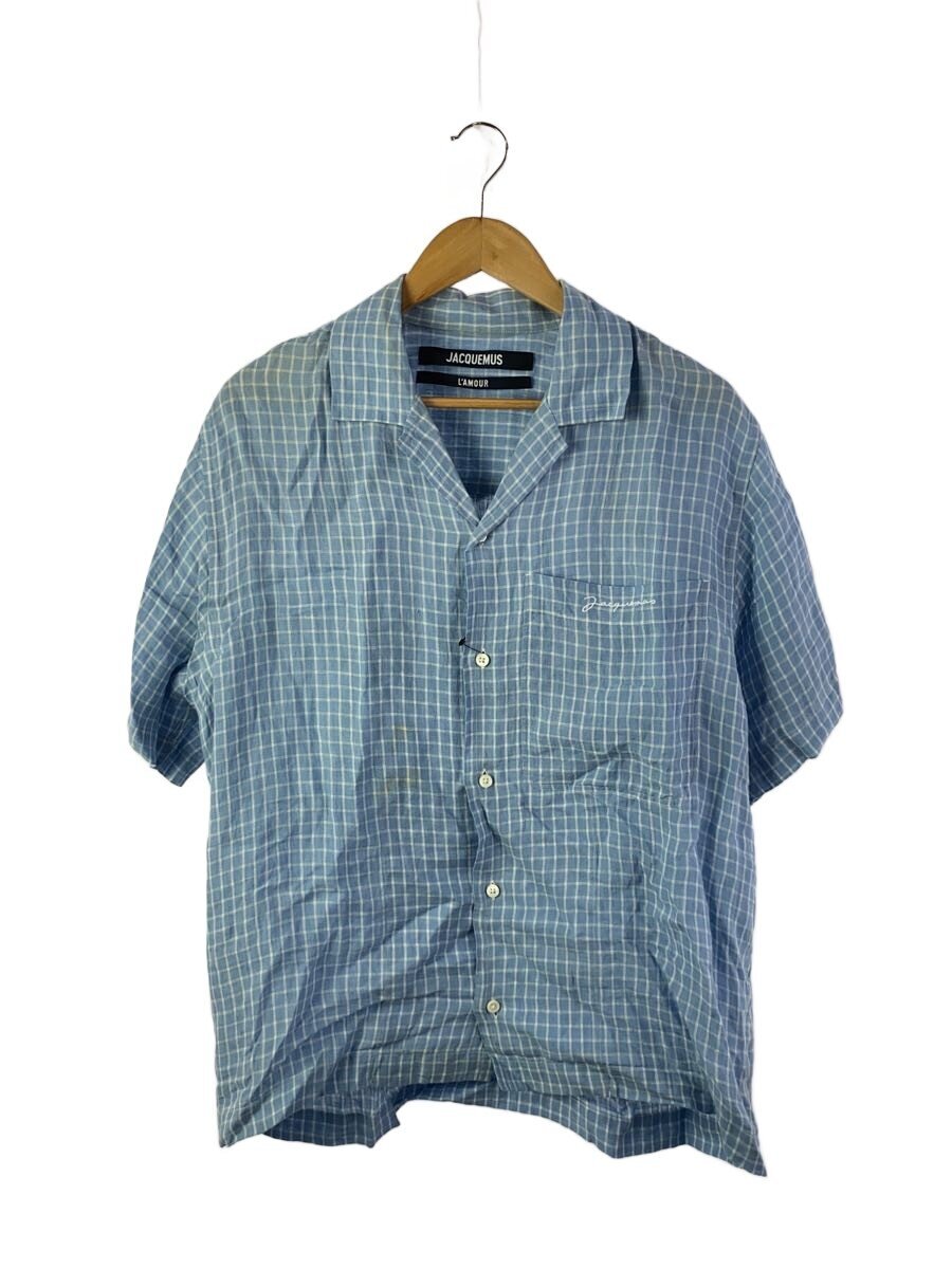 【中古】JACQUEMUS◆半袖シャツ/48/コットン/BLU/チェック/? NULL ?【メンズウェア】｜2ｎｄ STREET 店