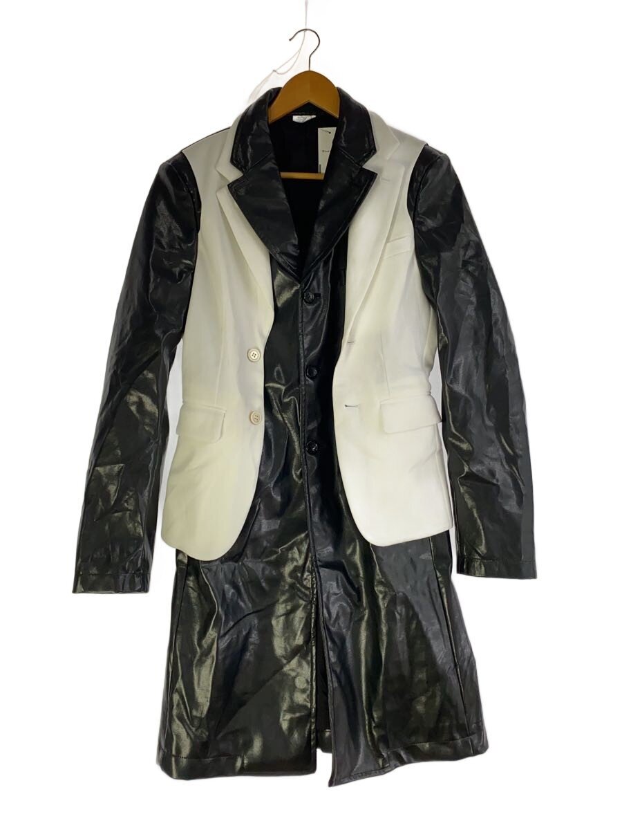 【中古】COMME des GARCONS HOMME PLUS◆厚地の外套/M/フェイクレザー/BLK/PN-J036【メンズウェア】