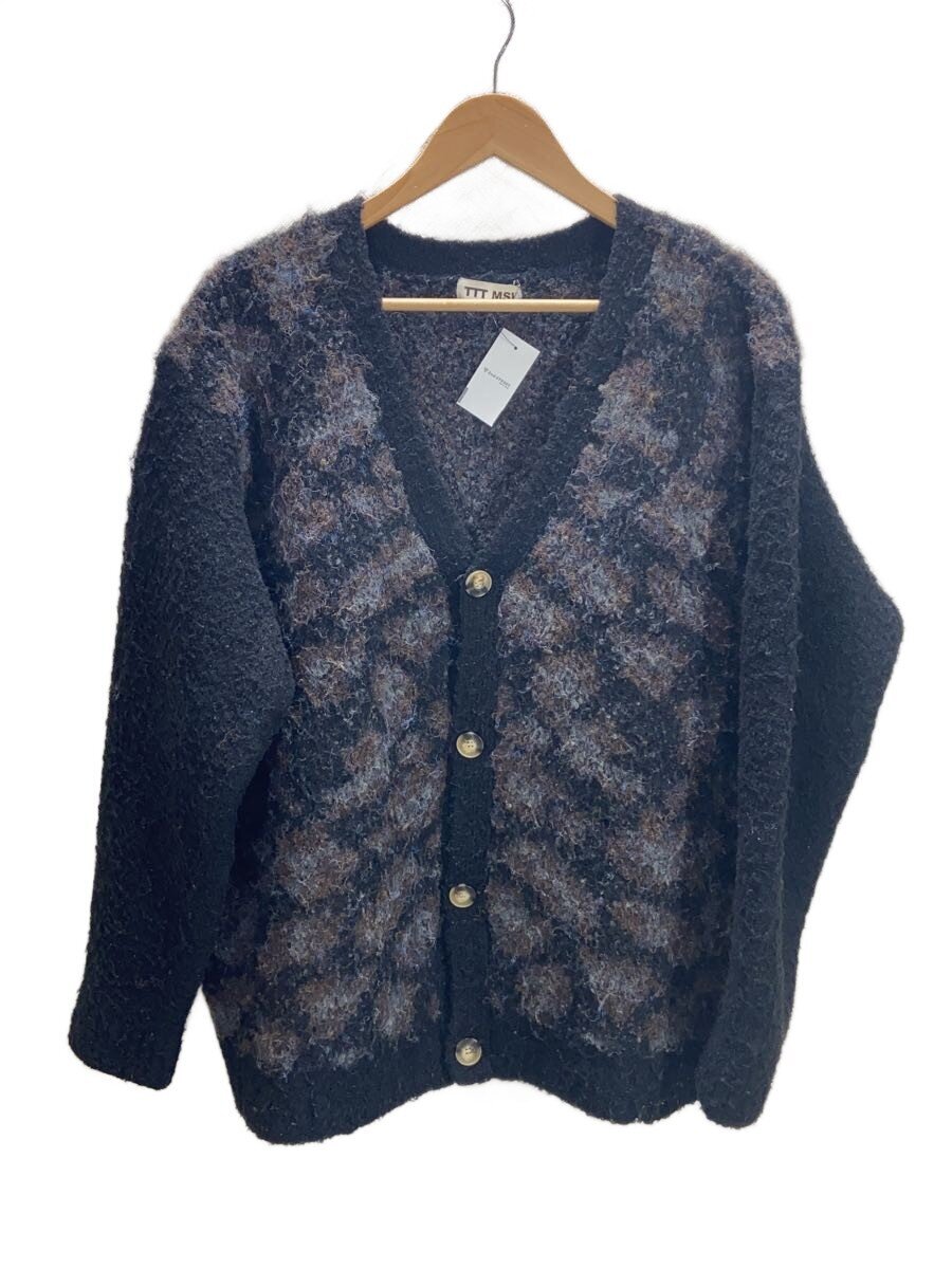 【中古】TTT_MSW◆22AW/Leopard Knit/ジレー(朦々たる)/L/アクリル樹脂/BLK/ttt-2022aw-kt04【メンズウェア】