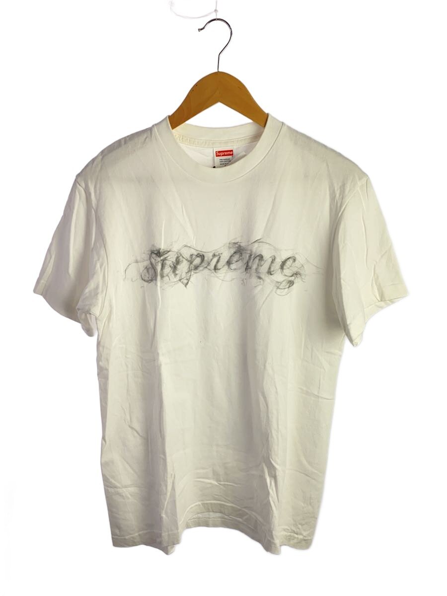【中古】Supreme◆シュプリーム/スモークロゴ/プルオーバー/S/綿織物/白いこと/白/刷り上げる【メンズウェア】