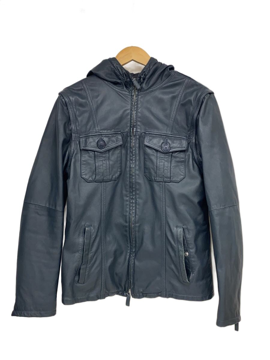 【中古】EMPORIO ARMANI◆レザージャケット・ブルゾン/48/レザー/GRN/無地/J1B09P J1P01//【メンズウェア】|2nd STREET 店