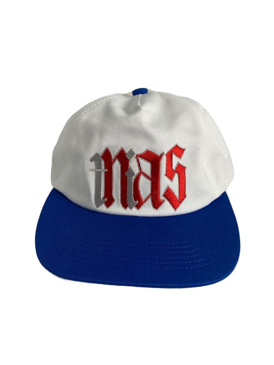 【中古】SAINT MICHAEL◆旗がしら/綿織物/しろがね色/メンズ/SM-HR1-0000-C22/NAS_CAP【服飾雑貨他】
