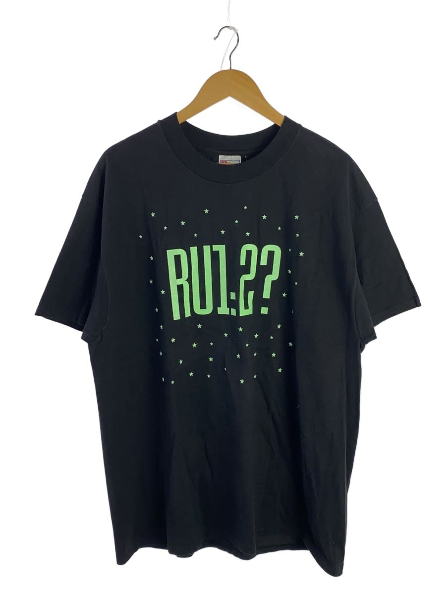 【中古】Hanes◆プルオーバー/XL/綿織物/BLK/総柄【メンズウェア】