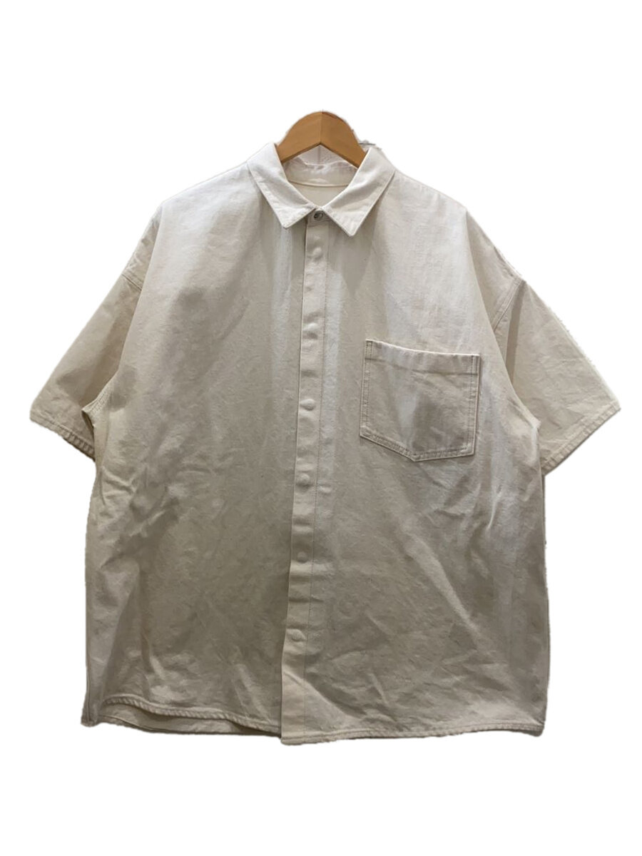 【中古】JIL SANDER◆20AW/DENIM T-SLEEVE SHIRT/半袖ティーシャツ/M/綿織物/WHT/JPUQ667420//【メンズウェア】