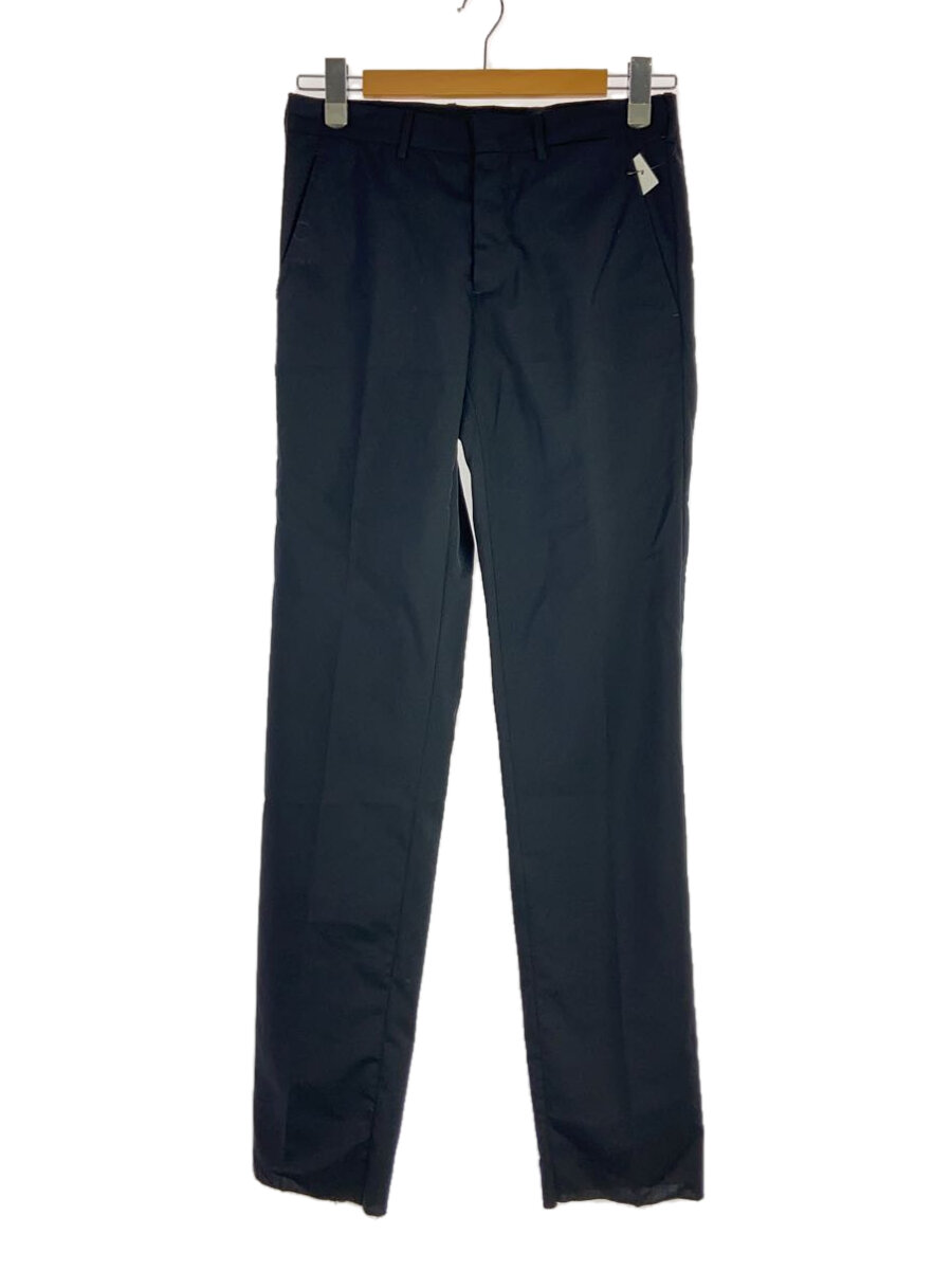 【中古】PRADA◆ノータックスラックスパンツ/44/羊毛/米国海軍/デオキシリボ核酸429 R01【メンズウェア】