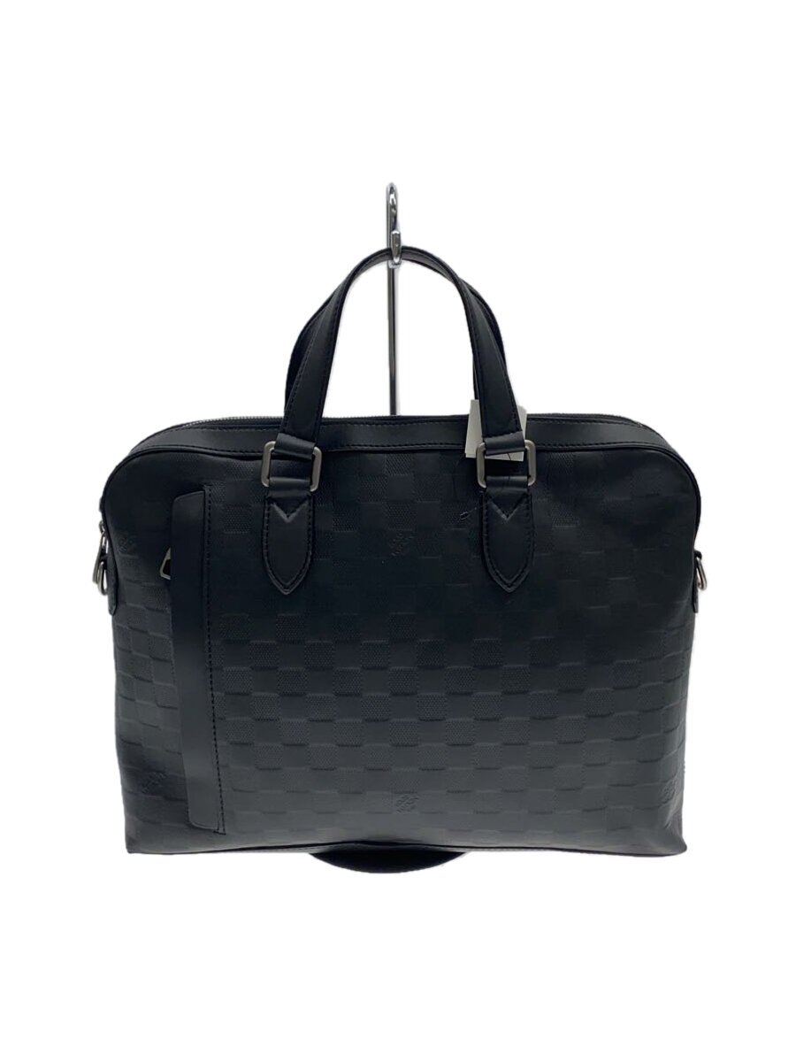 【中古】LOUIS VUITTON◆ステューディオ_ダミエ・アンフィニ_BLK/なめし革/BLK/N41490【御徒面子】