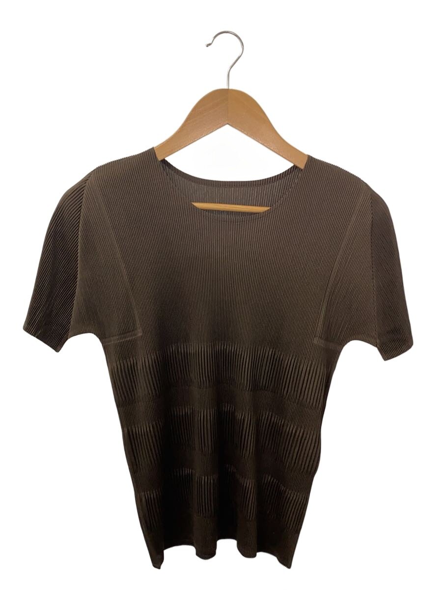 【中古】PLEATS PLEASE ISSEY MIYAKE◆プリーツ半袖カットソー/3/ポリエステル/BRW/PP93FK882/ブラウン//【レディースウェア】|2nd STREET 店