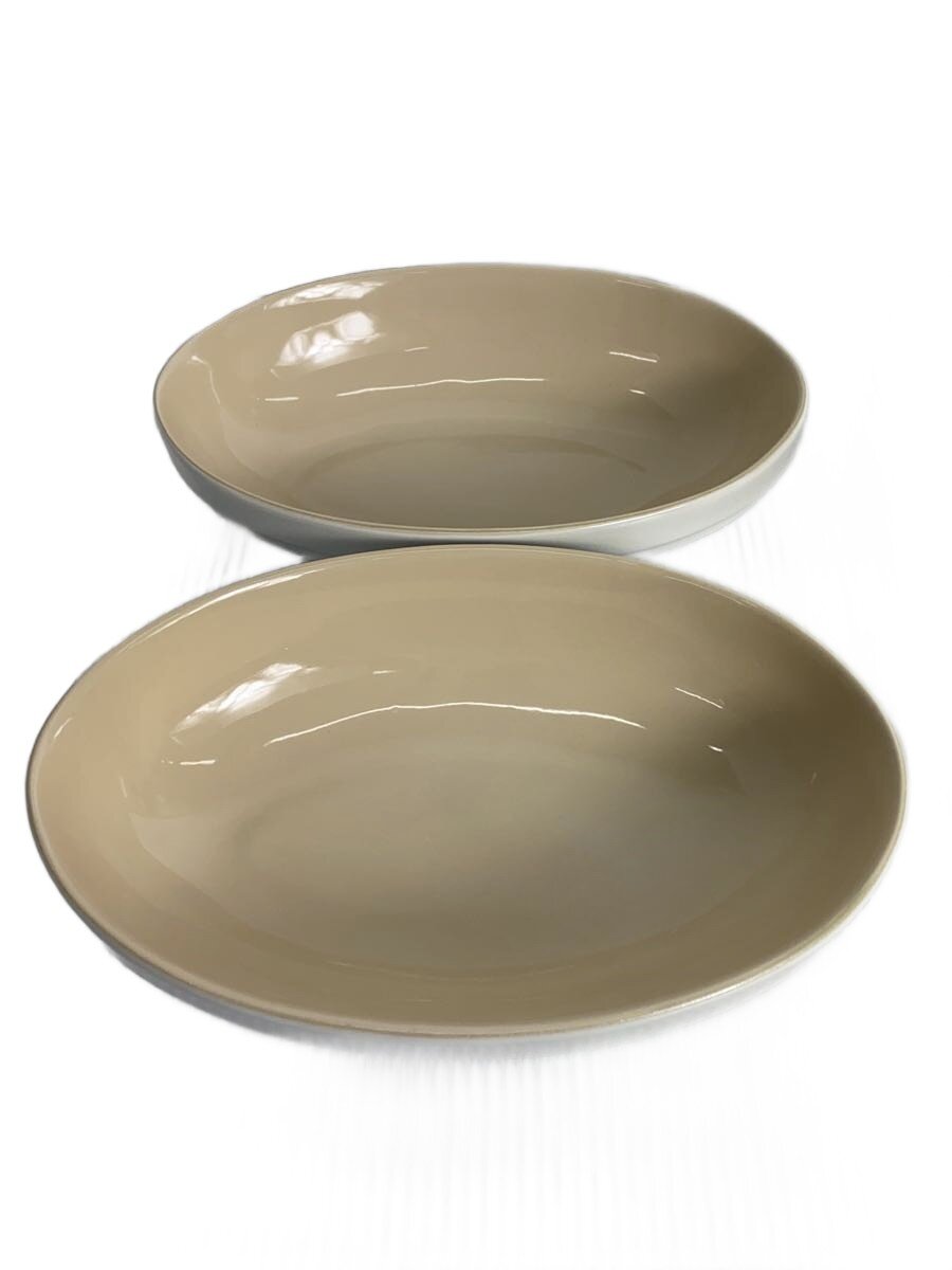 【中古】LE CREUSET◆プレート/2点セット/ベージュ/910347-23/Oval Bowl/23cm【キッチン用品】
