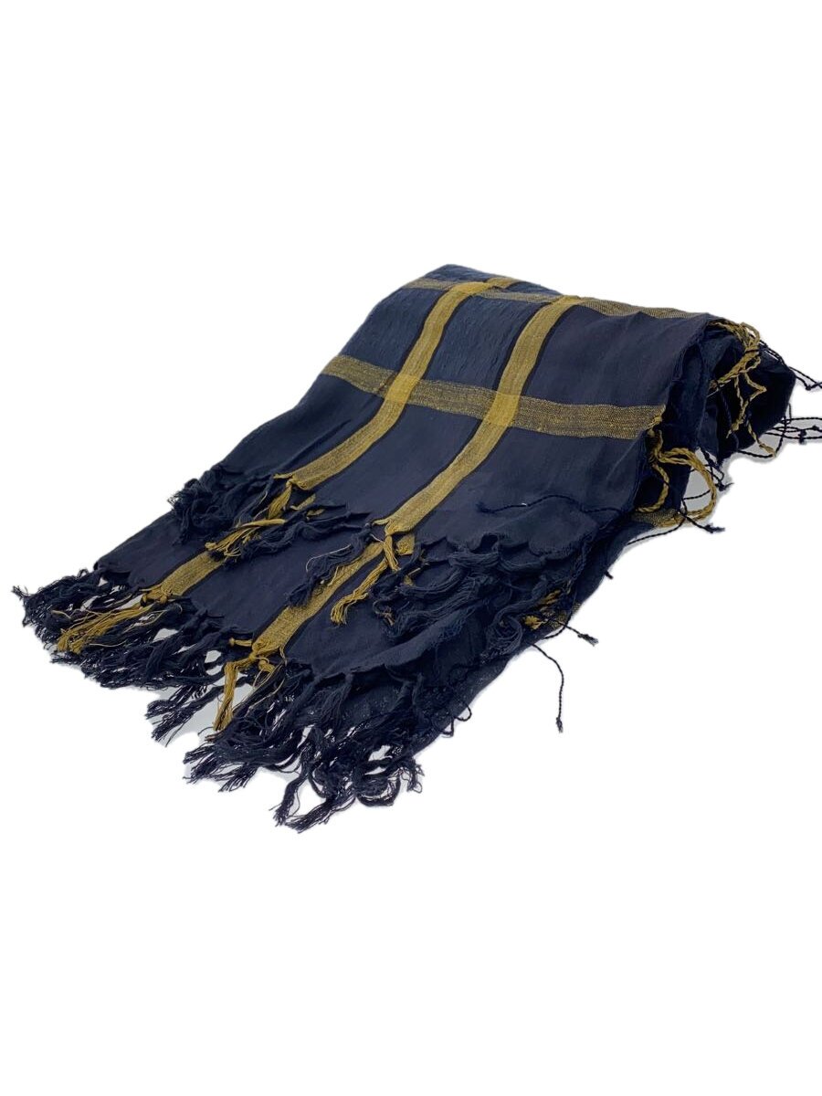 【中古】DRIES VAN NOTEN◆袈裟/地絹50/綿織物50/NVY/メンズ【服飾雑貨他】