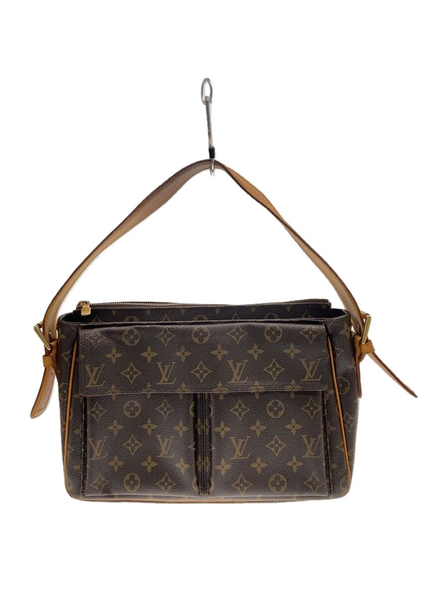 【中古】LOUIS VUITTON◆ヴィバシテGM_モノグラム・帆布_BRW/PVC/BRW//【御徒面子】