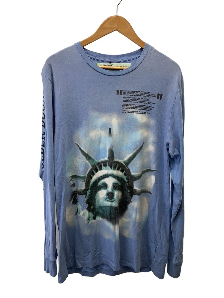 【中古】OFF-WHITE◆長袖Tシャツ/L/コットン/BLU/穴有り//【メンズウェア】|2nd STREET 店