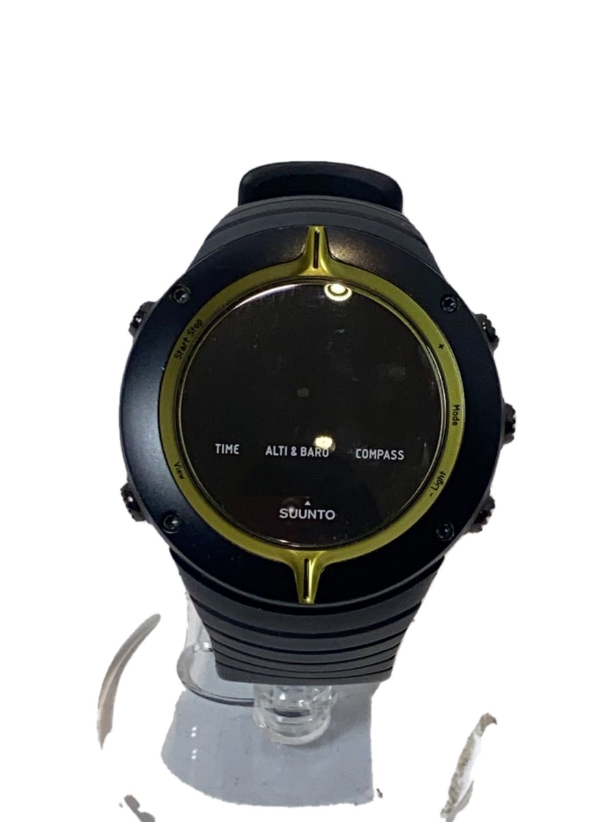 【中古】SUUNTO◆石英ウオッチ/デジタル/天然ゴム/BLK/BLK【服飾雑貨他】