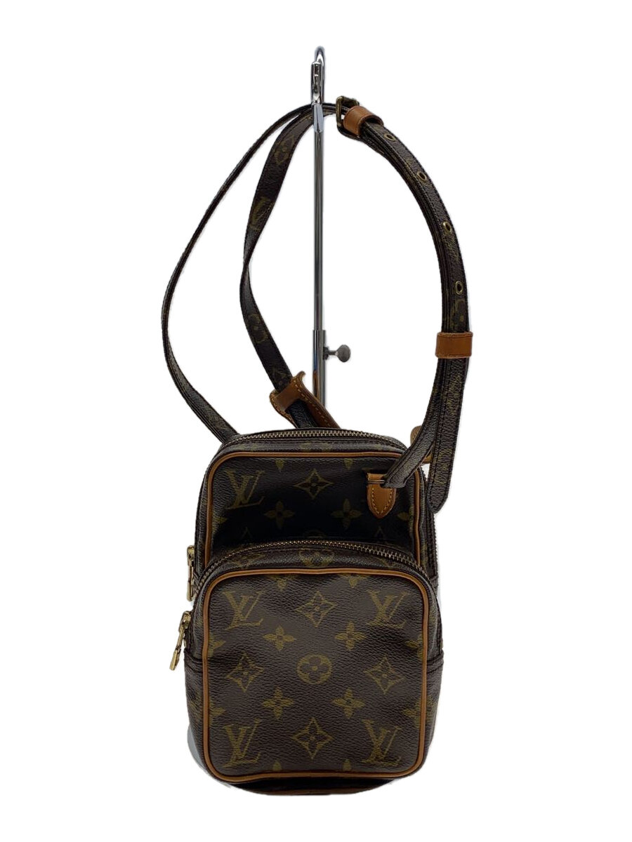 【中古】LOUIS VUITTON◆ミニ・アマゾン_モノグラム・帆布_BRW/PVC/BRW//【御徒面子】