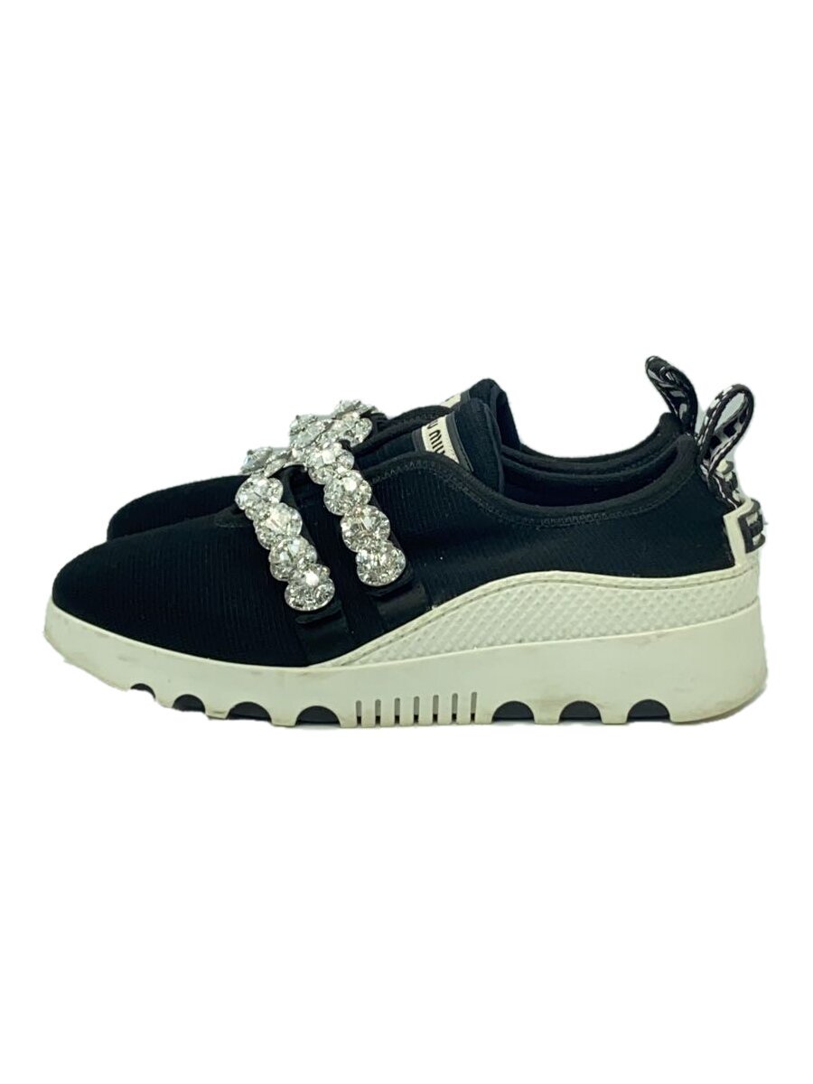 【中古】MIU MIU◆ローカットスニーカー/35/BLK/なめし革/607【シューズ】