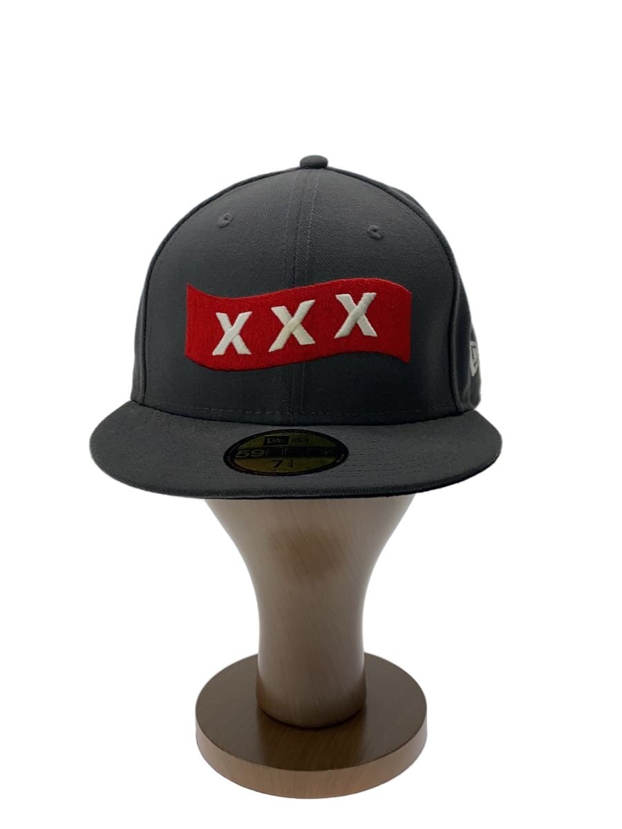 【中古】NEW ERA◆旗がしら/7 1/4/綿織物/GRY/メンズ【服飾雑貨他】