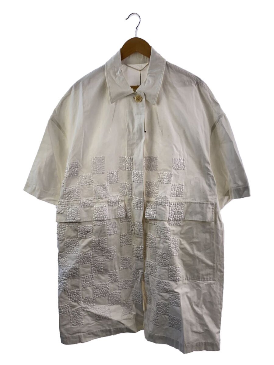 【中古】DRIES VAN NOTEN◆厚地の外套/40/綿織物/WHT/191-10210-7293【レディース御召しもの】