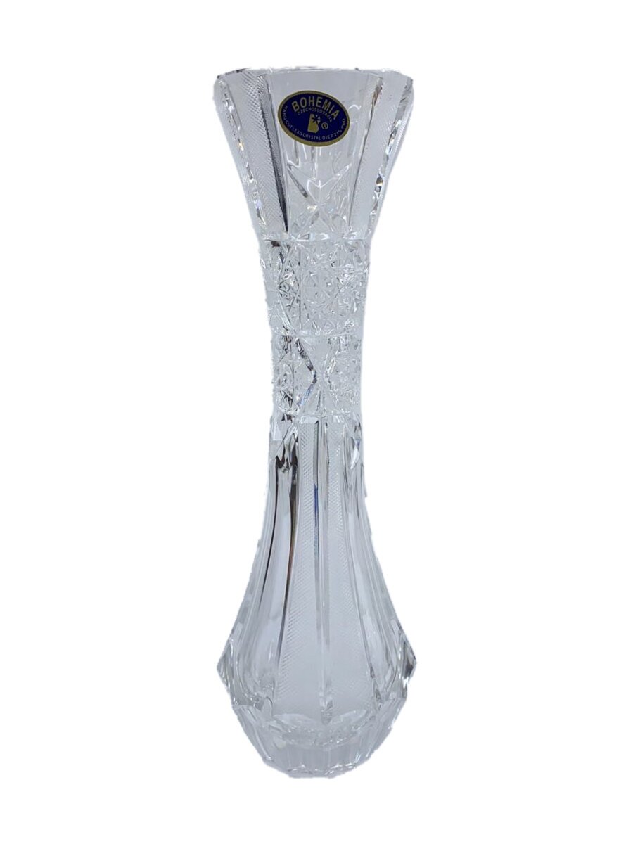 【中古】BOHEMIA GLASS(Crystal)◆壷・花瓶【インテリア小物・日用雑貨】