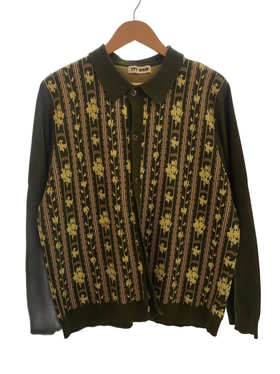 【中古】TTT_MSW◆Flower Jacquard Knit Cardigan/ジレー/L/綿織物/TTT-2022SS-KT【メンズウェア】