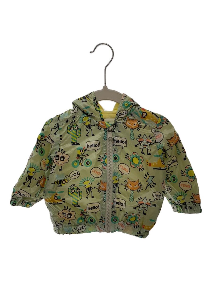 【中古】FENDI◆上衣/80珊/ナイロン/緑であること/総柄/AKUXV 014 001【キッズ】