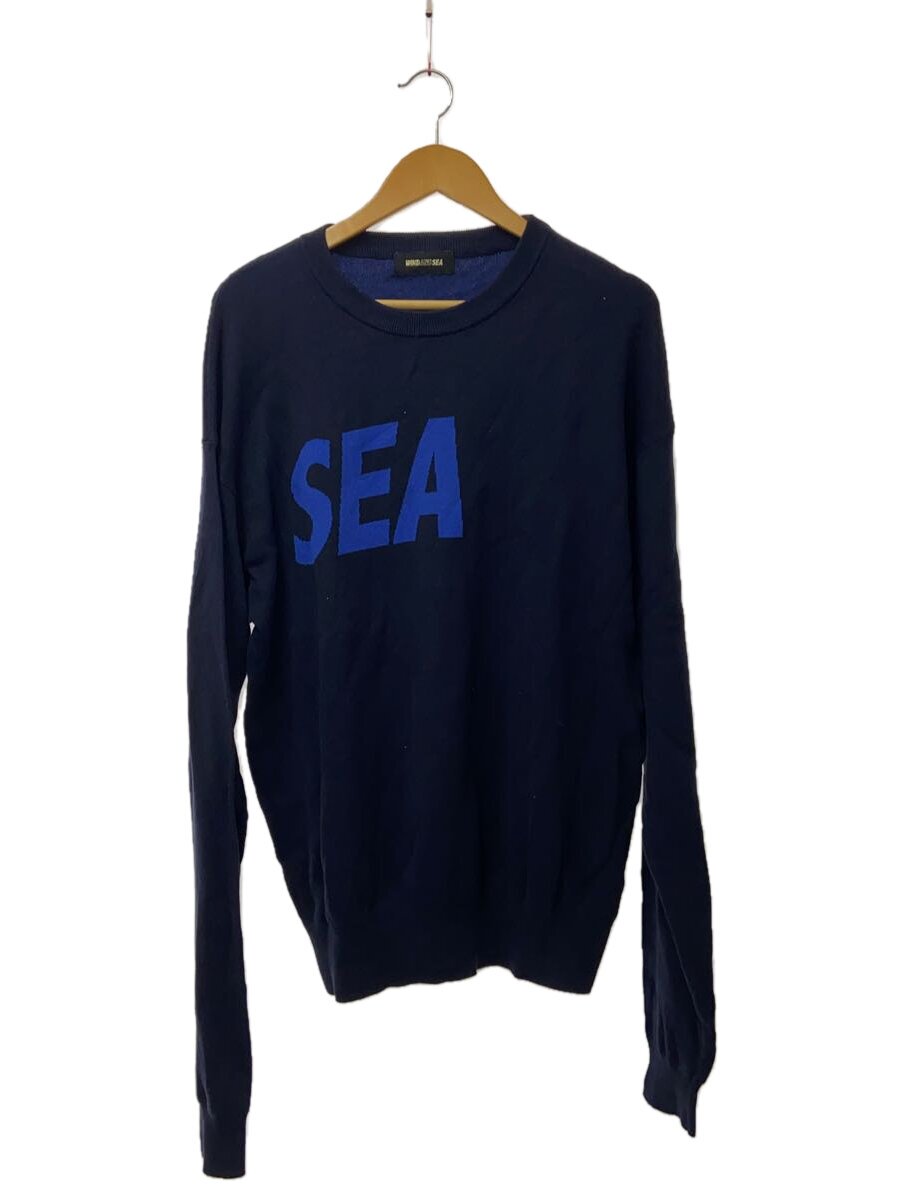 【中古】WIND AND SEA◆ニット・セーター(薄手)/XL/シルク/NVY/WDS-0-SEA-23-Q3-KN-01【メンズウェア】｜2ｎｄ STREET 店