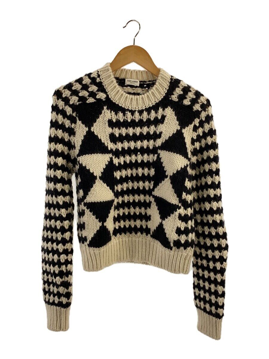 【中古】SAINT LAURENT◆ニット・セーター(厚手)/S/ウール/WHT/白/ホワイト/528384 YA2UG 1095/サンローラン//【レディースウェア】|2nd STREET 店