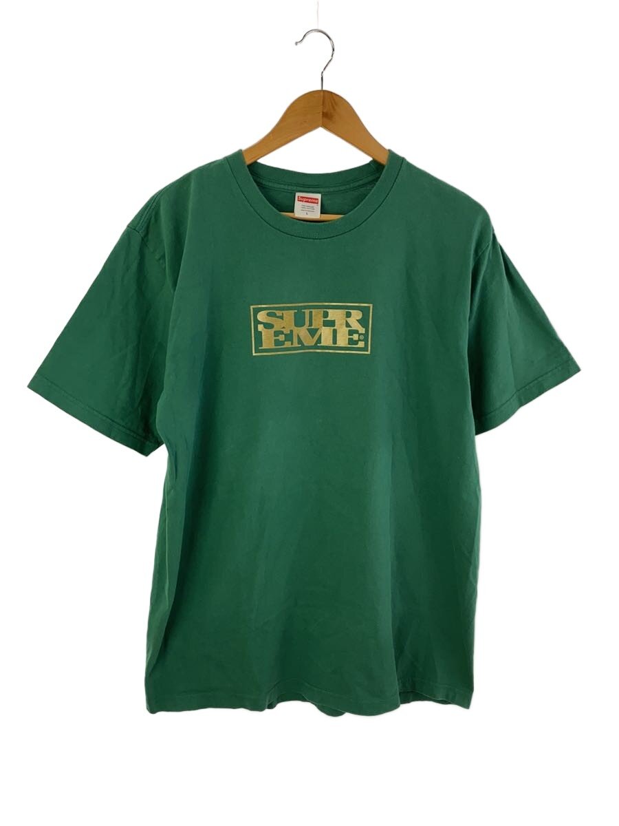【中古】Supreme◆24FW/Connect Tee/色褪せ・当て嵌める感有/プルオーバー/L/綿織物/GRN【メンズウェア】