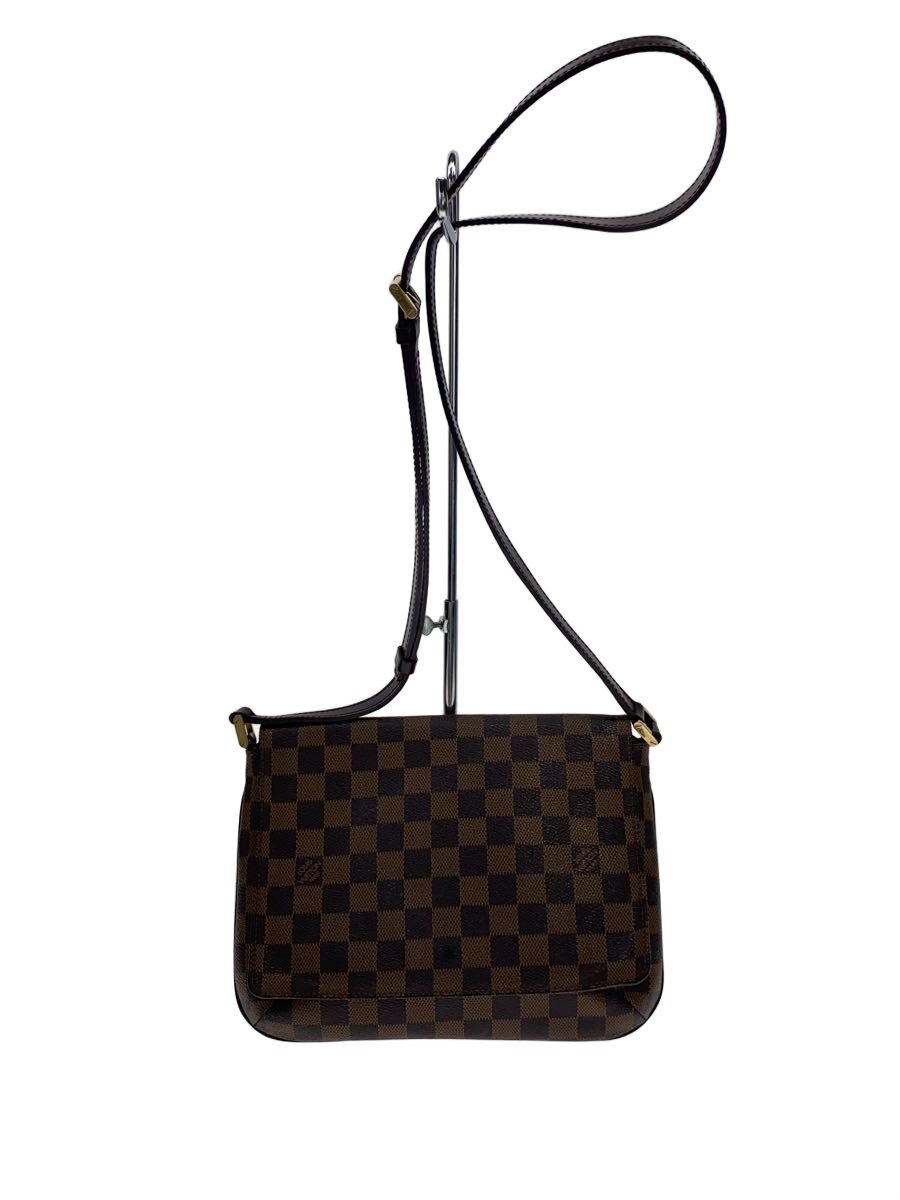 【中古】LOUIS VUITTON◆ミュゼット・タンゴ_ダミエ・エベヌ_ロング肩先/PVC/BRW【御徒面子】