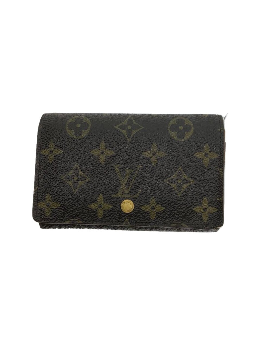 【中古】LOUIS VUITTON◆2)ポルト・フォイユ・トレゾール_モノグラム・キャンバス/PVC/BRW/メンズ【服飾雑貨他】｜2ｎｄ STREET 店