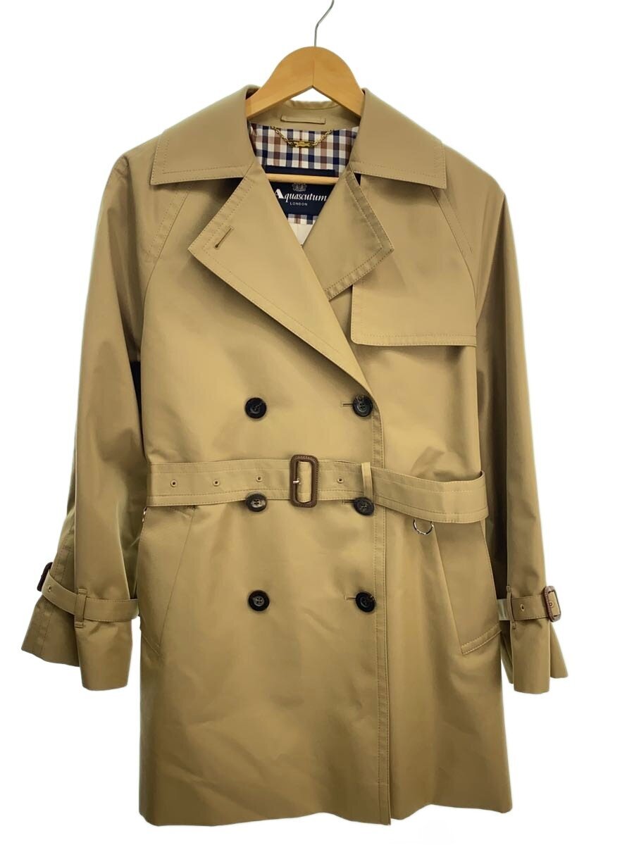 【中古】Aquascutum◆トレンチコート/FREE/綿織物/KHK/23-020-370-2010-1-0【レディース御召しもの】