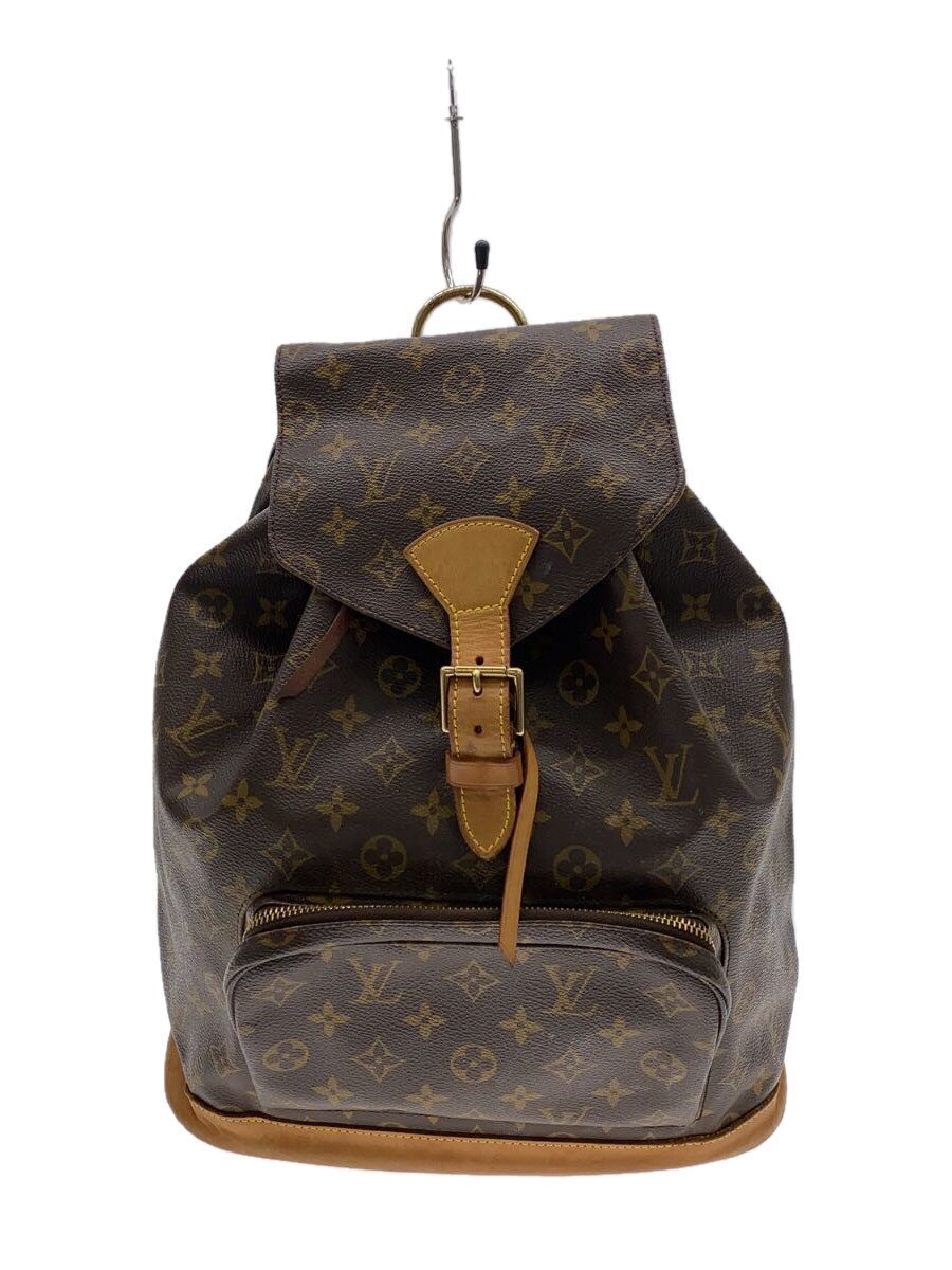 【中古】LOUIS VUITTON◆モン掏摸_モノグラム・帆布_BRW/PVC/BRW【御徒面子】