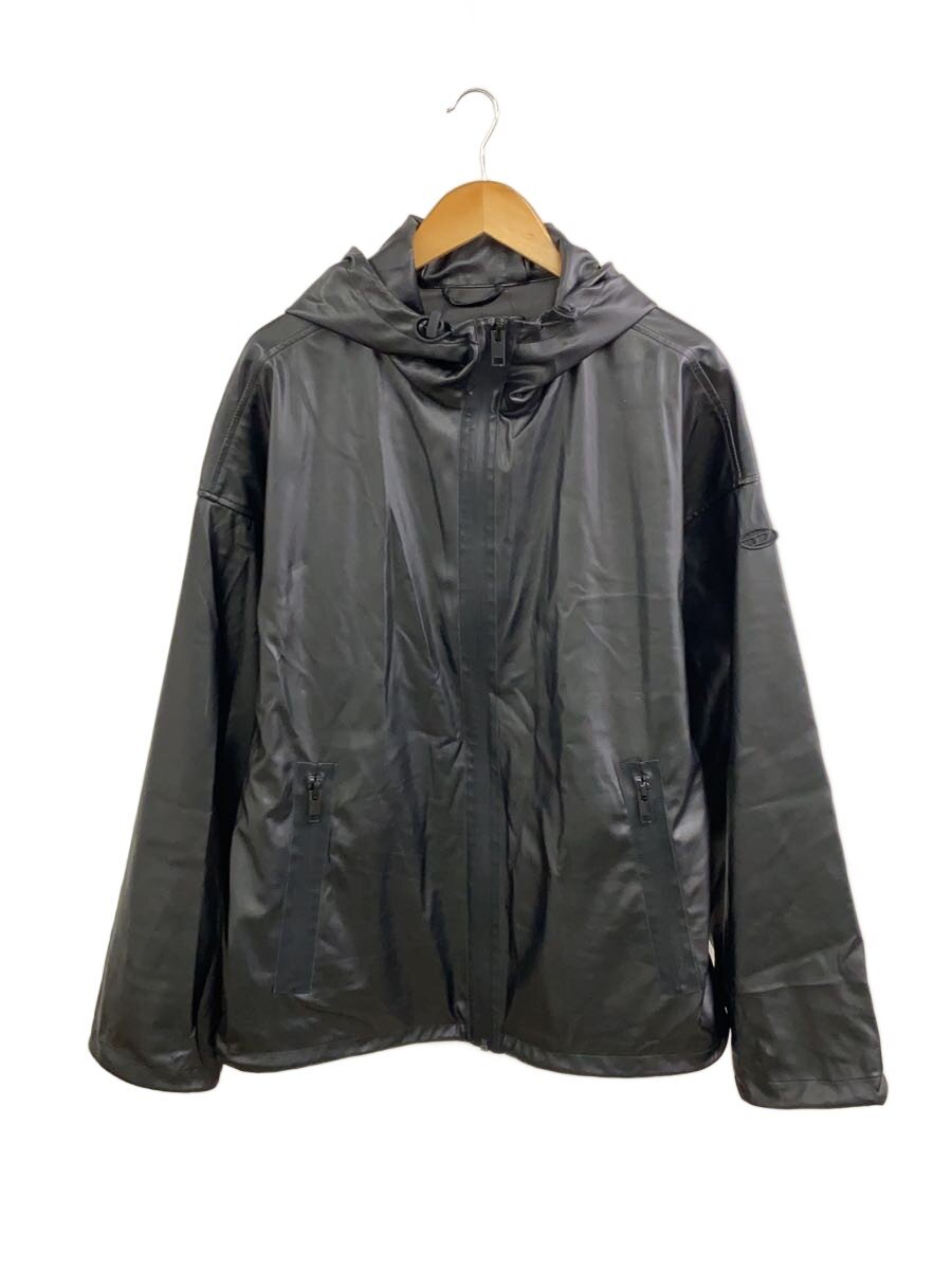 【中古】DIESEL◆24SS MICC JACKET/48/フェイクレザー/BLK/A12599【メンズウェア】