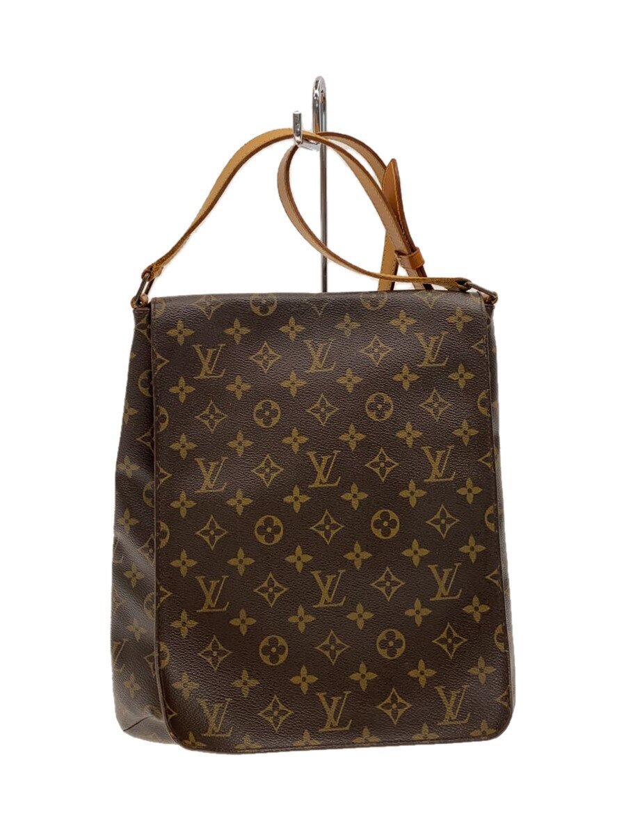 【中古】LOUIS VUITTON◆ミュゼット_モノグラム・帆布/PVC/BRW/モノグラム【御徒面子】
