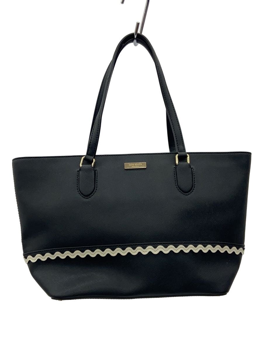 【中古】kate spade new york◆トートバッグ/なめし革/BLK【御徒面子】