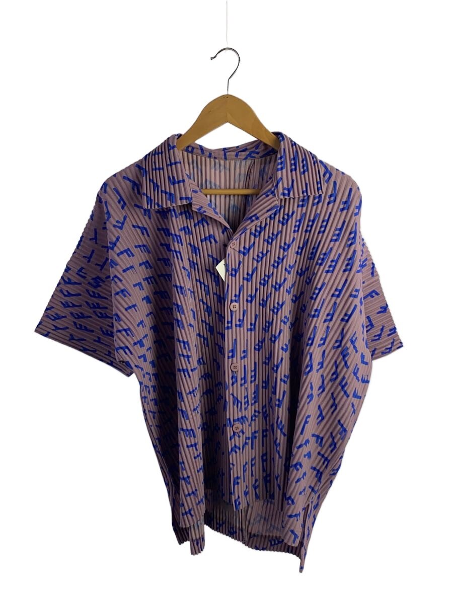 【中古】HOMME PLISSE ISSEY MIYAKE◆WIND SPEED/半袖ティーシャツ/2/ポリエステル/パープル/HP51JJ386//【メンズウェア】